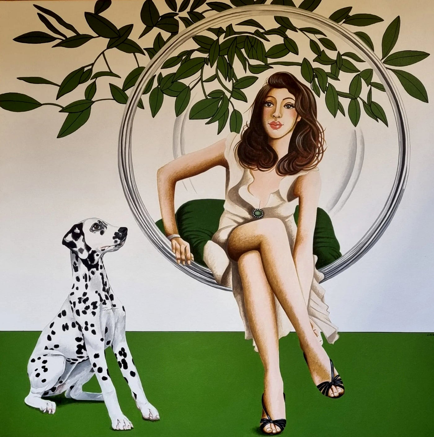 « Où va-t-on ? », acrylique sur toile, 80 × 80 cm, par Laure C.