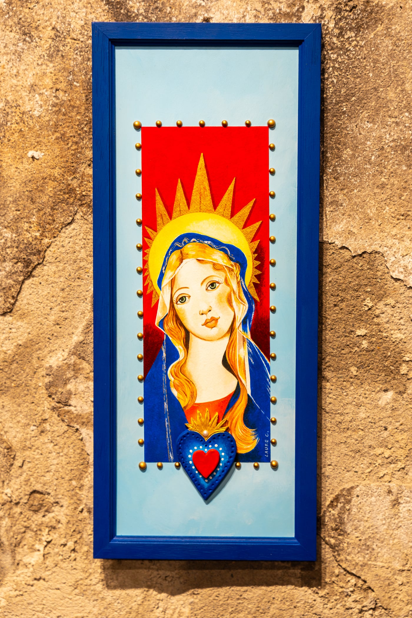 Madones, pièces peintes à la main par Laure C.